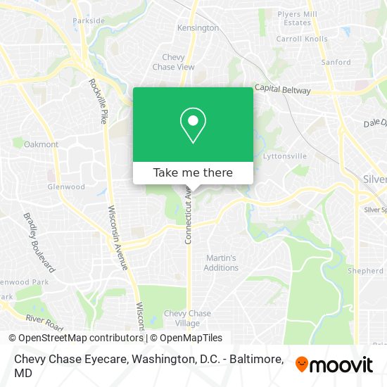 Mapa de Chevy Chase Eyecare