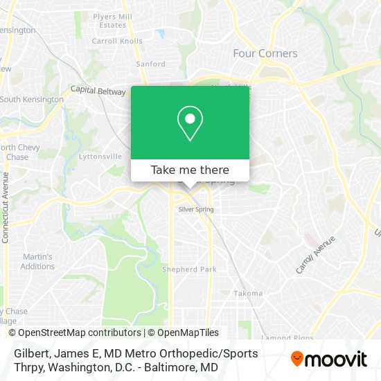 Gilbert, James E, MD Metro Orthopedic / Sports Thrpy map