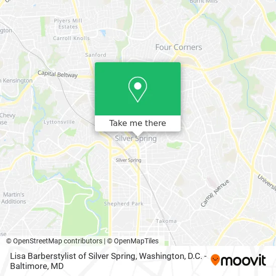 Lisa Barberstylist of Silver Spring map