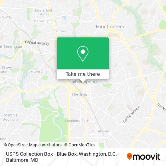 USPS Collection Box - Blue Box map