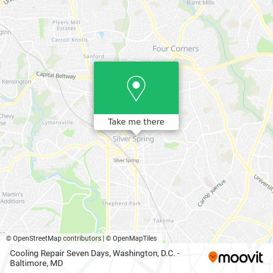 Mapa de Cooling Repair Seven Days