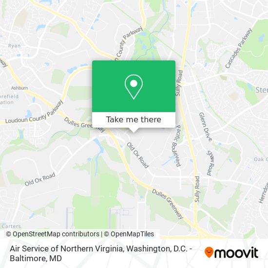 Mapa de Air Service of Northern Virginia