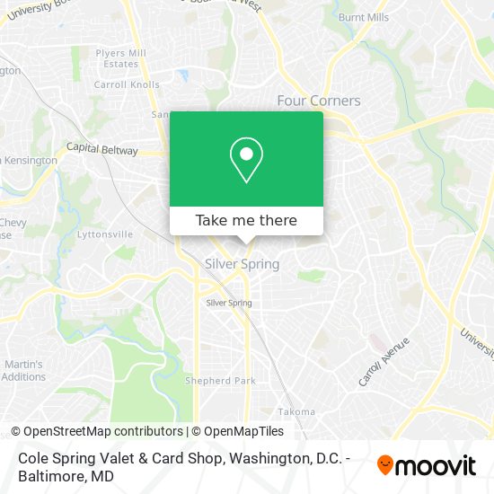 Mapa de Cole Spring Valet & Card Shop
