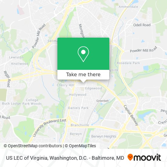 US LEC of Virginia map
