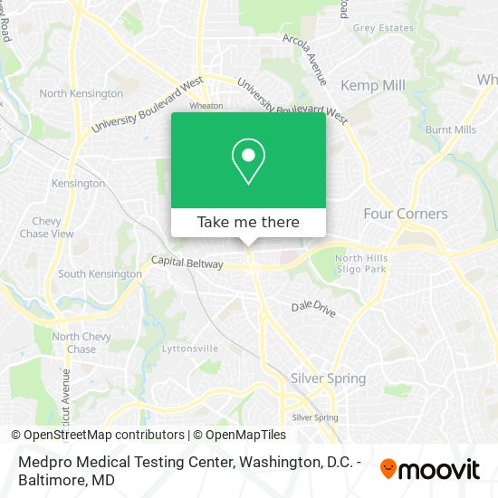 Mapa de Medpro Medical Testing Center