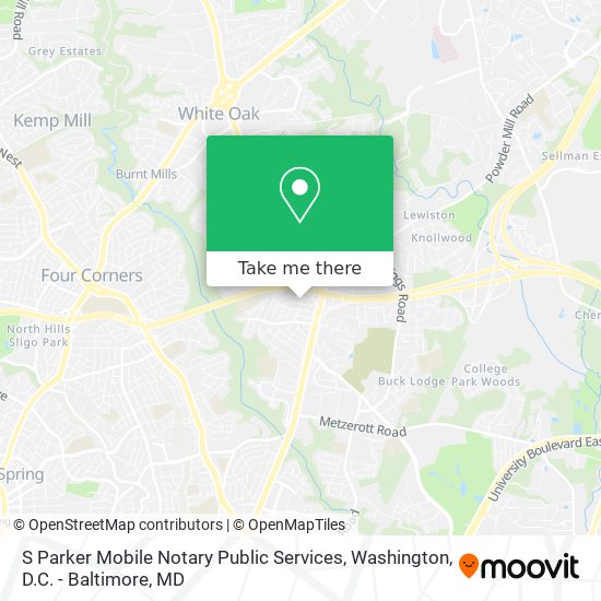 S Parker Mobile Notary Public Services map