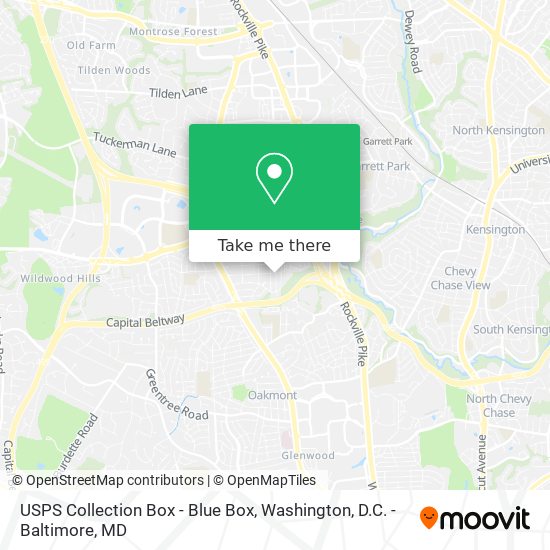 Mapa de USPS Collection Box - Blue Box