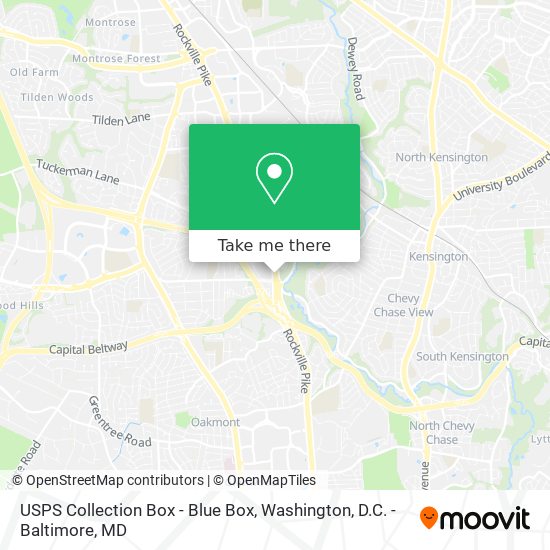 Mapa de USPS Collection Box - Blue Box