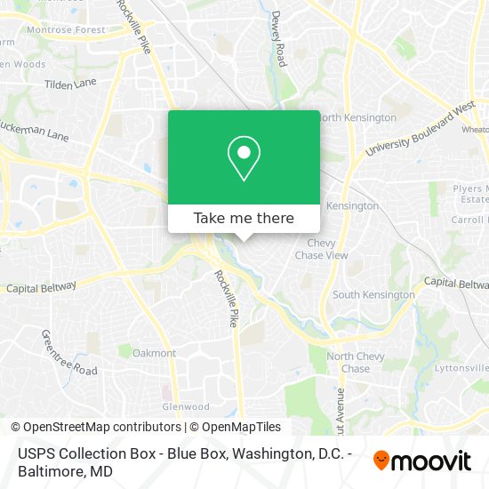 USPS Collection Box - Blue Box map