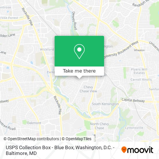 USPS Collection Box - Blue Box map