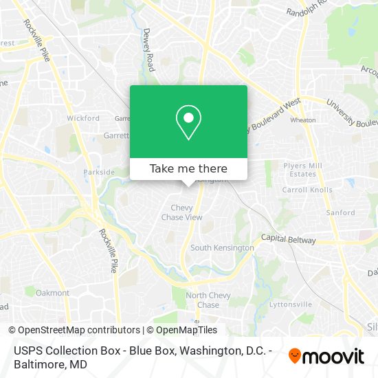 USPS Collection Box - Blue Box map