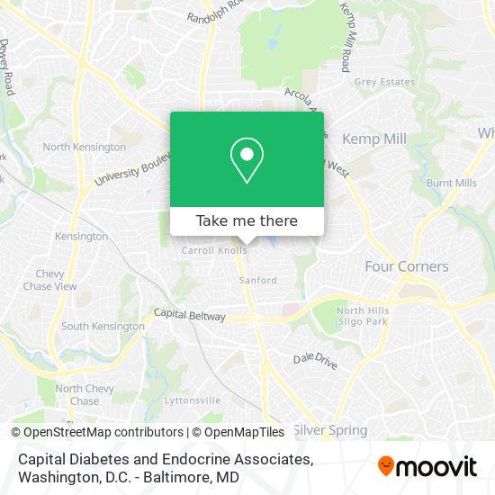 Capital Diabetes and Endocrine Associates map