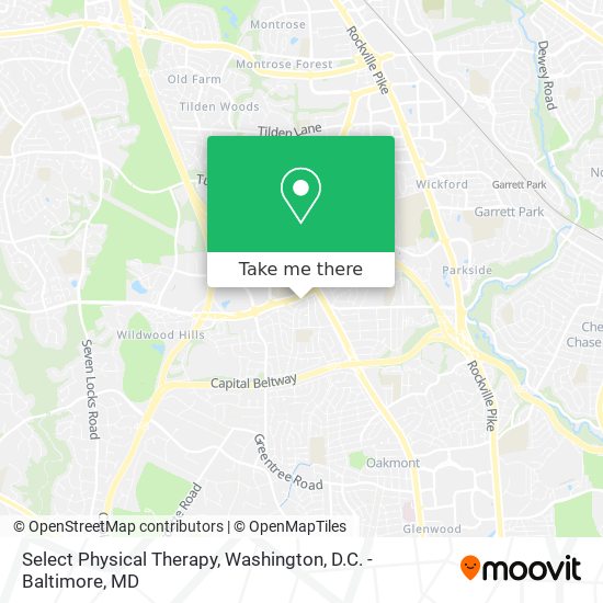 Select Physical Therapy map