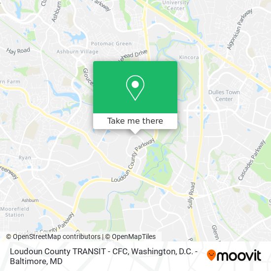 Mapa de Loudoun County TRANSIT - CFC