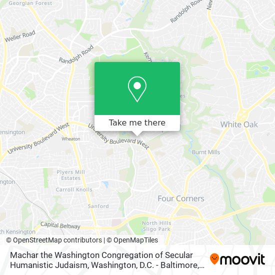 Machar the Washington Congregation of Secular Humanistic Judaism map