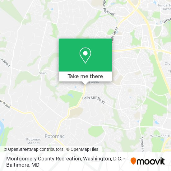 Mapa de Montgomery County Recreation