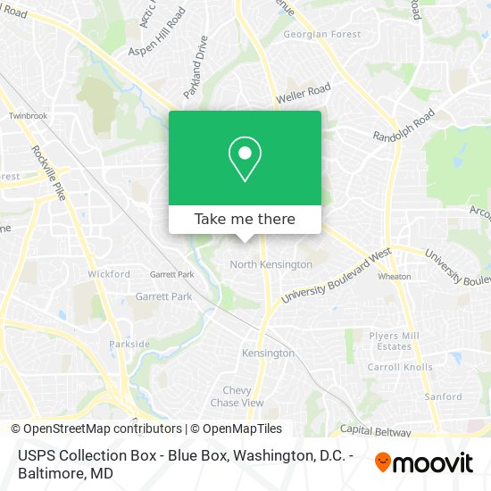 USPS Collection Box - Blue Box map