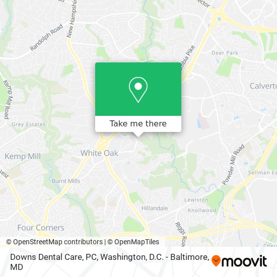 Mapa de Downs Dental Care, PC