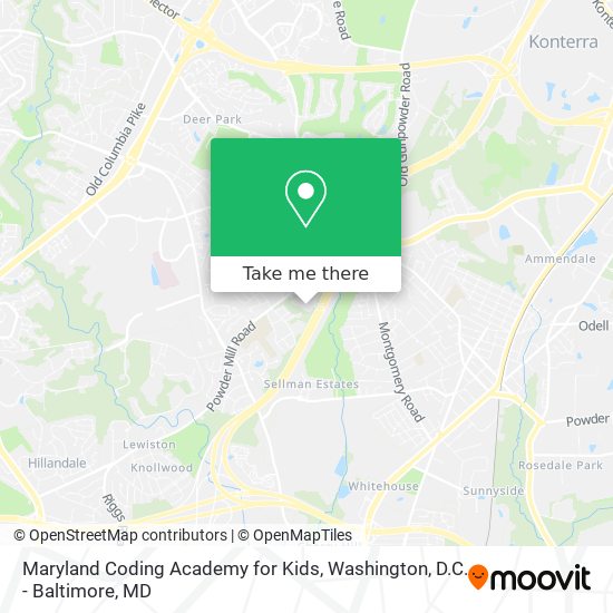 Maryland Coding Academy for Kids map