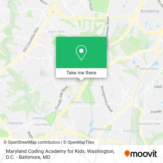 Maryland Coding Academy for Kids map