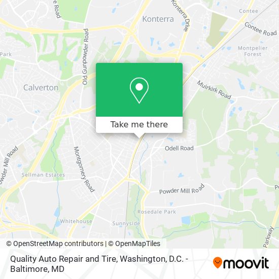 Quality Auto Repair and Tire map