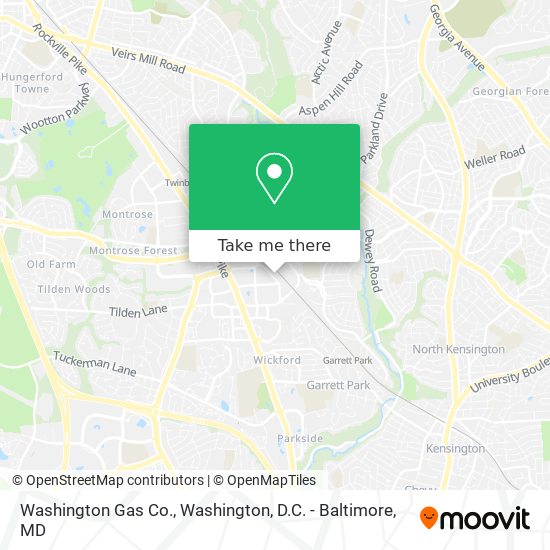 Mapa de Washington Gas Co.