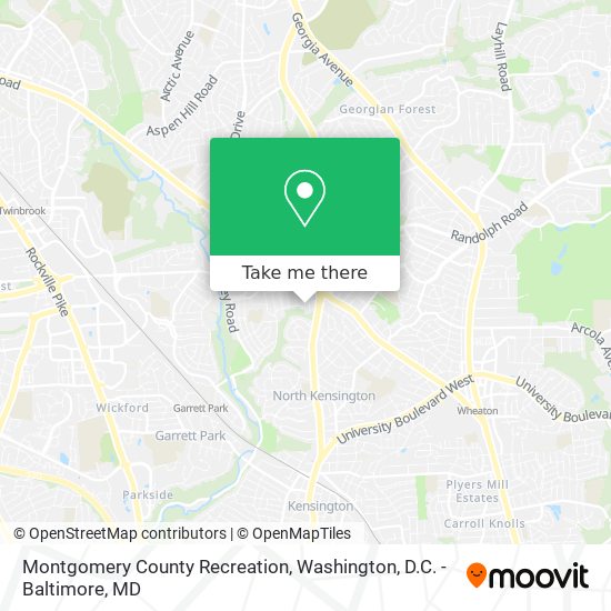 Montgomery County Recreation map