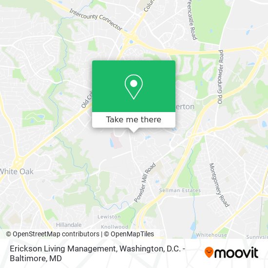 Erickson Living Management map