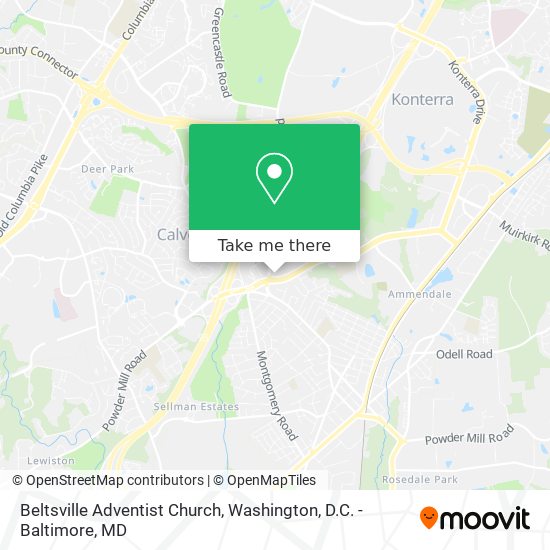 Mapa de Beltsville Adventist Church