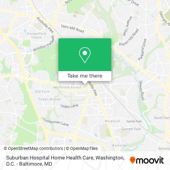 Suburban Hospital Home Health Care map