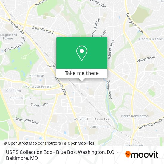 Mapa de USPS Collection Box - Blue Box