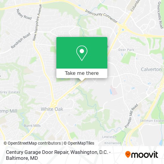 Century Garage Door Repair map