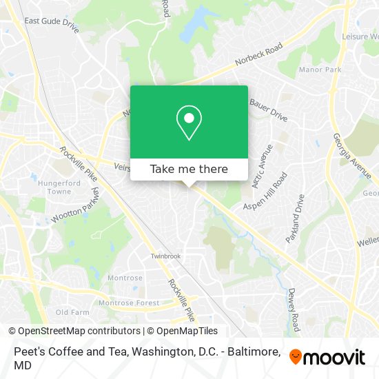 Peet's Coffee and Tea map