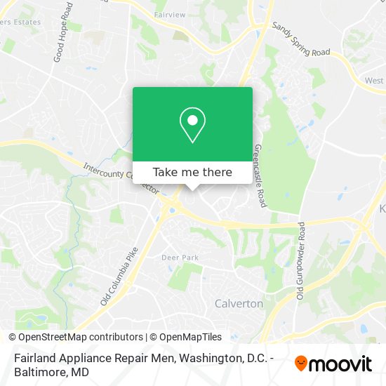 Fairland Appliance Repair Men map