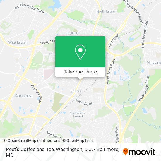 Peet's Coffee and Tea map