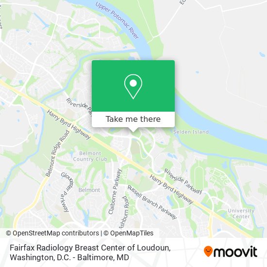Fairfax Radiology Breast Center of Loudoun map