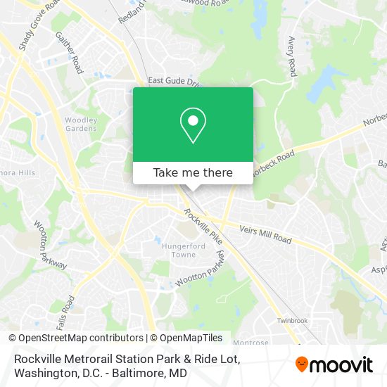 Rockville Metrorail Station Park & Ride Lot map