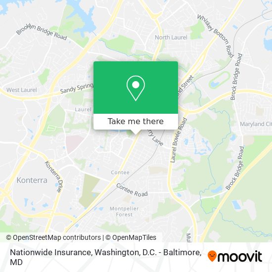 Mapa de Nationwide Insurance