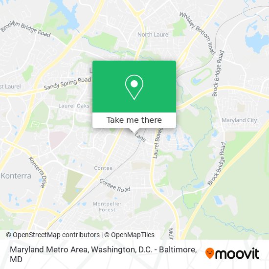 Mapa de Maryland Metro Area