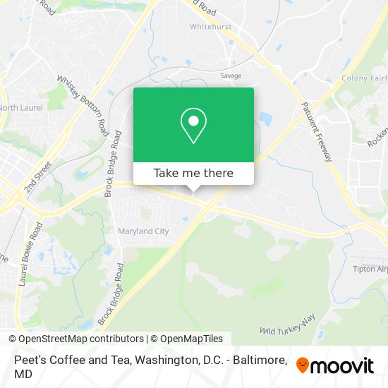 Peet's Coffee and Tea map