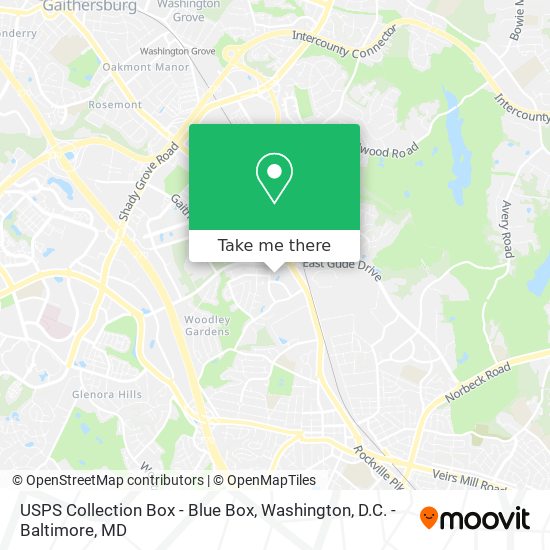 USPS Collection Box - Blue Box map