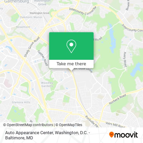 Mapa de Auto Appearance Center