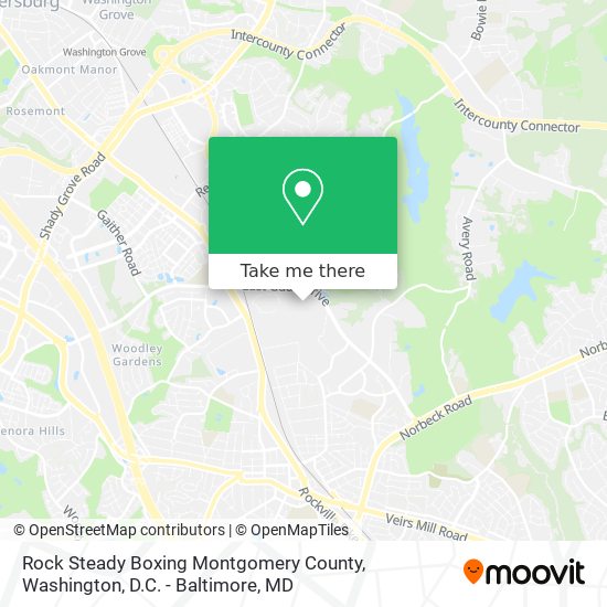 Mapa de Rock Steady Boxing Montgomery County