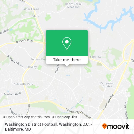 Mapa de Washington District Football