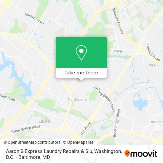 Mapa de Aaron S Express Laundry Repairs & Slu