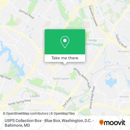 USPS Collection Box - Blue Box map