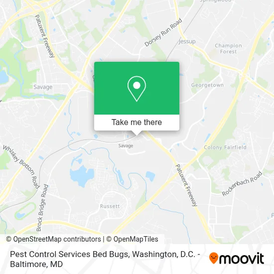Pest Control Services Bed Bugs map