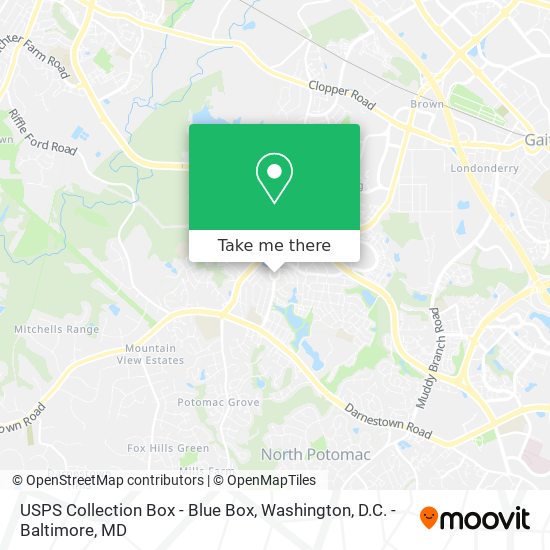 USPS Collection Box - Blue Box map