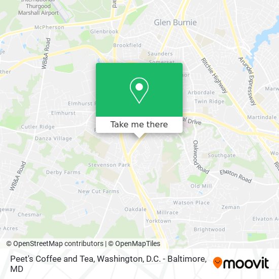 Peet's Coffee and Tea map