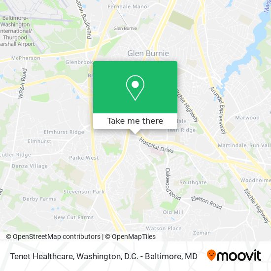 Mapa de Tenet Healthcare